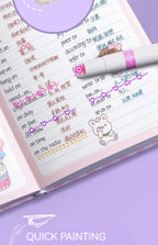 6 Teile/satz Blume Linie Form Highlighter Stift Roller Spitze Kurve Liner Marker Kawaii Koreanische Schreibwaren Schule Bürobedarf Geschenke