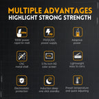 FNIRSI HS-02 Tragbares Wärme-Werkzeugkastenset, 100 W Leistung, einstellbare Temperatur, schnelle Erwärmung, Reparaturausrüstung, 100–450 ℃   für DIY-Reparatur