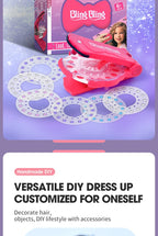Magie Blingbling Mädchen Haar Diamant Bohrer Maschine DIY Pretend Play Werkzeug kinder Pädagogisches Spielzeug Kunststoff Diamant Aufkleber Ap...