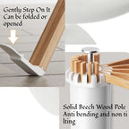 Zusammenklappbarer, drehbarer Wäscheständer, verstellbar um 360° °   Spin platzsparendes kompaktes Stativ mit Holzarmmen für die Organisation zu Hause