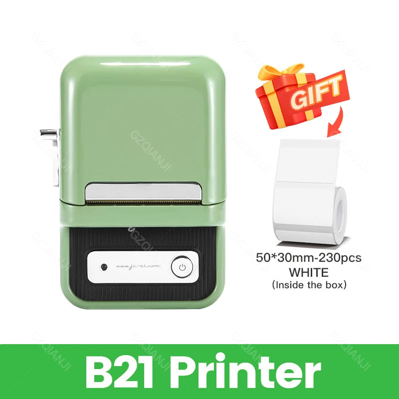 NiiMbot B21 / B1 Bluetooth Etikettendrucker – Tintenfrei, 203dpi, 1200mAh, CE, mit optionalen Etikettenrollen