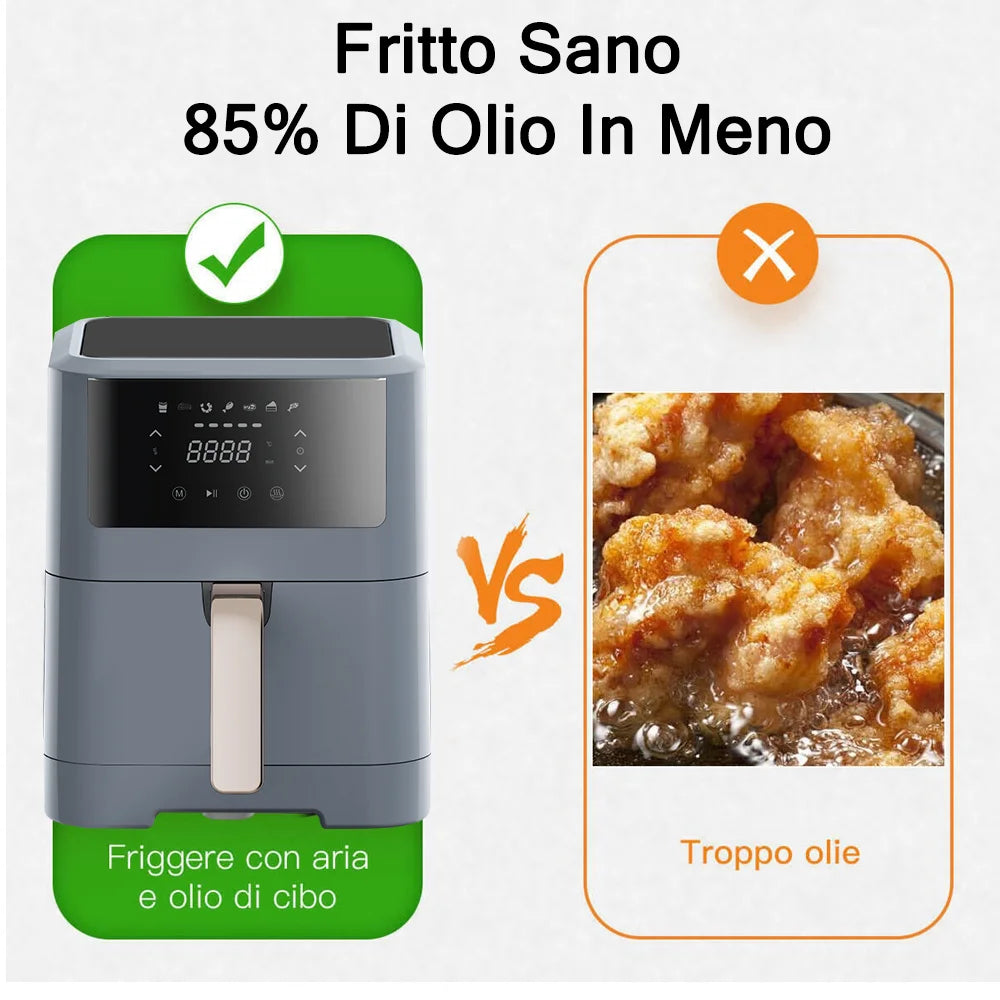 6L/9L Elektrische Luftfritteuse EU Stecker 1500/2400W Smart Multi-funktion Heißer Konvektion Ofen Fritteuse ohne Öl