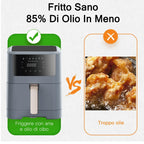 6L/9L Elektrische Luftfritteuse EU Stecker 1500/2400W Smart Multi-funktion Heißer Konvektion Ofen Fritteuse ohne Öl