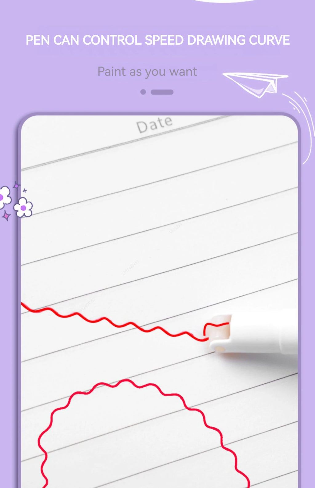 6 Teile/satz Blume Linie Form Highlighter Stift Roller Spitze Kurve Liner Marker Kawaii Koreanische Schreibwaren Schule Bürobedarf Geschenke