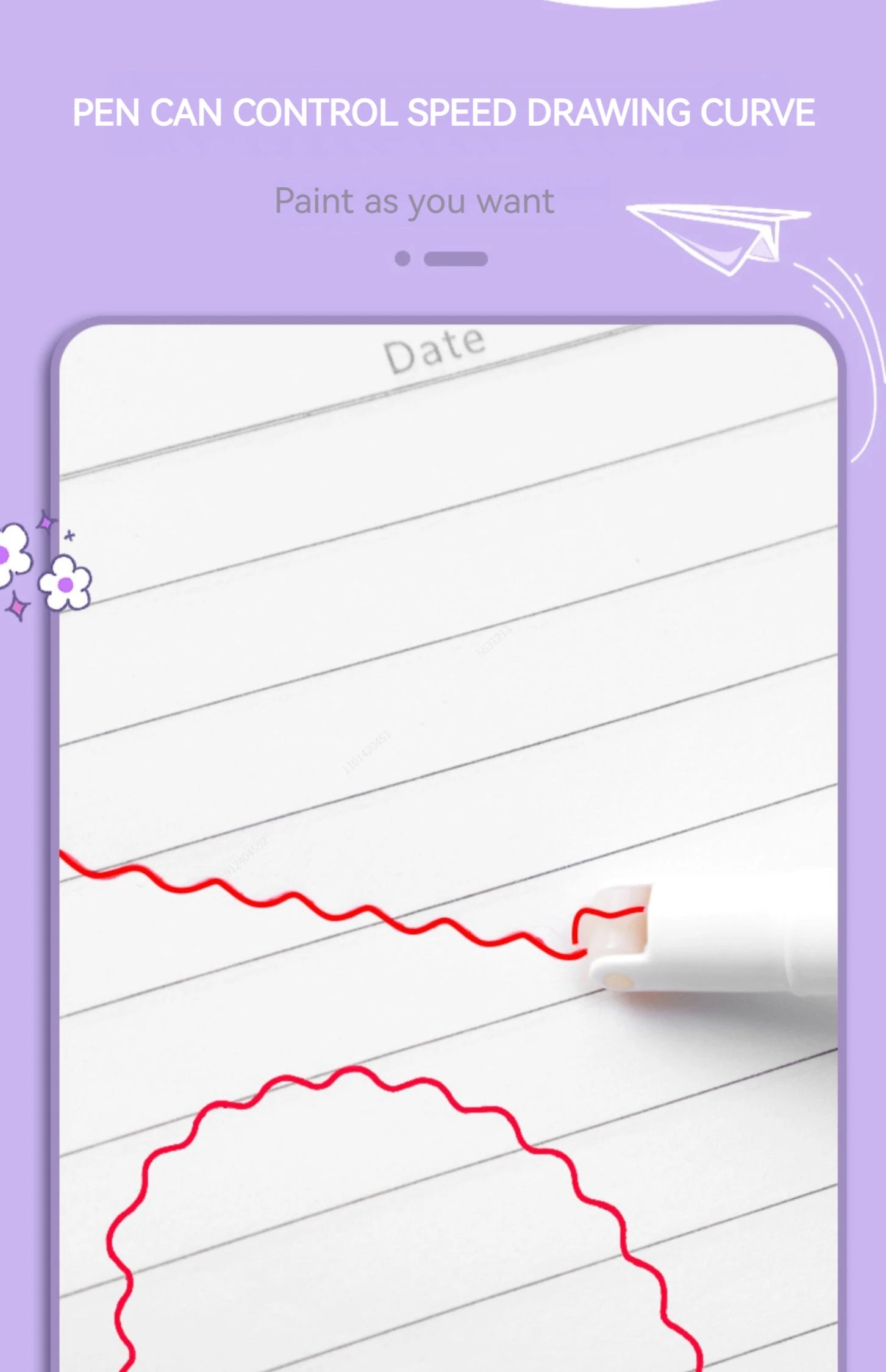 6 Teile/satz Blume Linie Form Highlighter Stift Roller Spitze Kurve Liner Marker Kawaii Koreanische Schreibwaren Schule Bürobedarf Geschenke