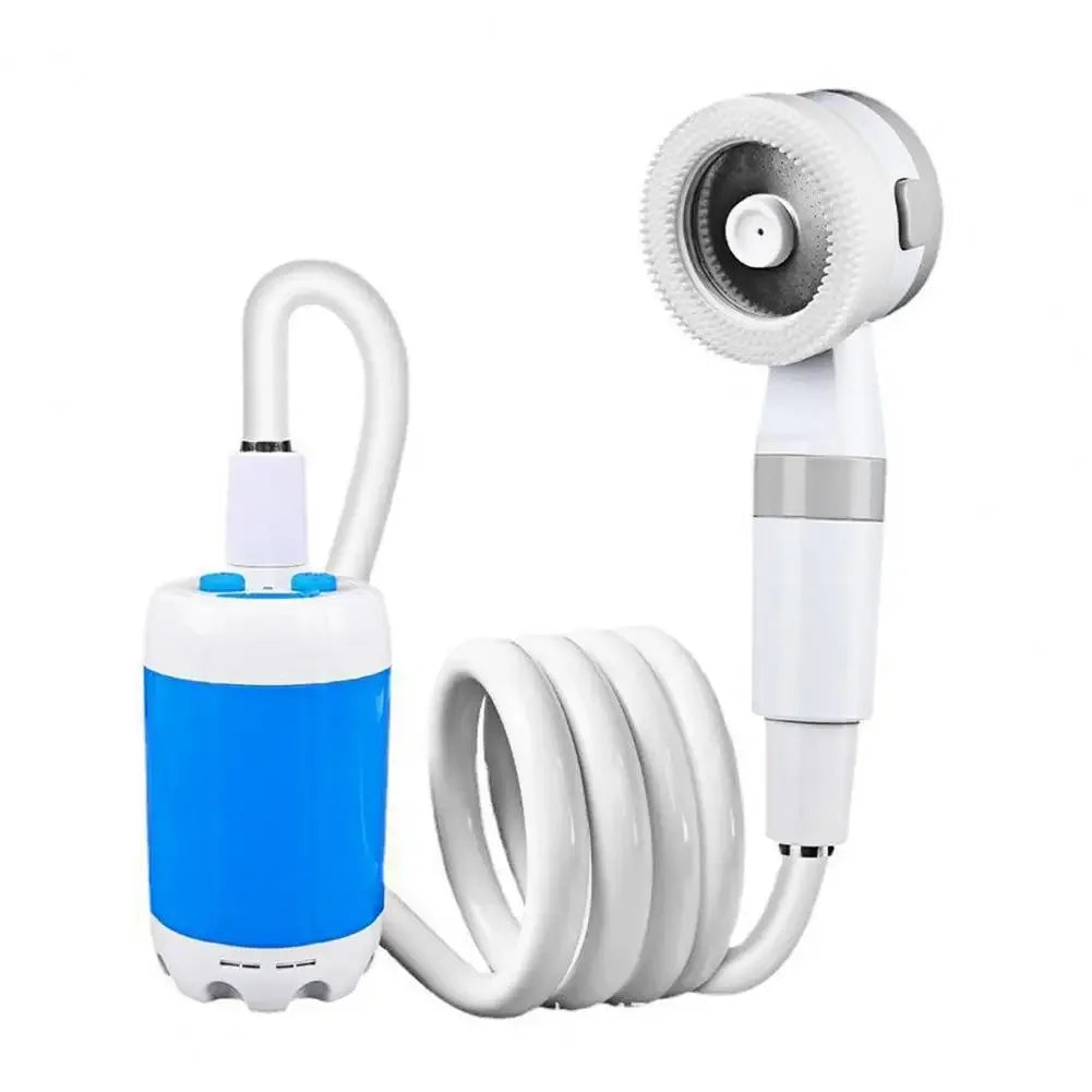 Tragbare Campingdusche – Wiederaufladbar, 4000 mAh, 60 Min. Laufzeit, 2m Schlauch | USB-C