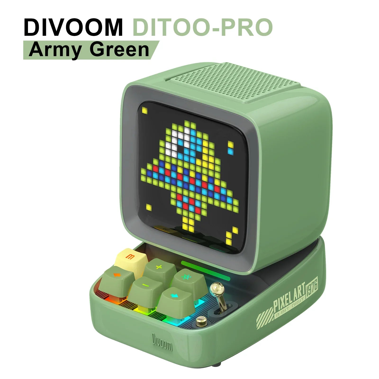 Divoom Ditoo-Pro tragbare Bluetooth-Lautsprecher Retro Pixel Kunst Wecker