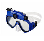 YTYIN RD-34 Tauchmaske mit integrierter HD 1080p Kamera – 5MP CMOS, 90° Weitwinkel, DVR, Gelb & Blau