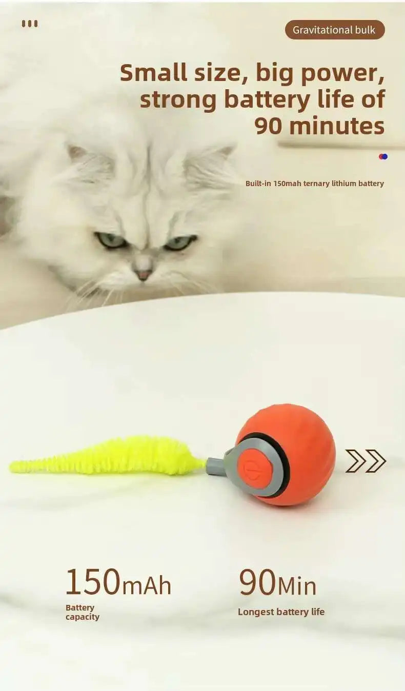 Verkauf Speedy Tail 2,0 Katze Spielzeug Interaktive Katze Spielzeug Ball mit Schwanz Auto Smart Rolling Ball Spielzeug für Katze Haustier Training Imitieren Maus