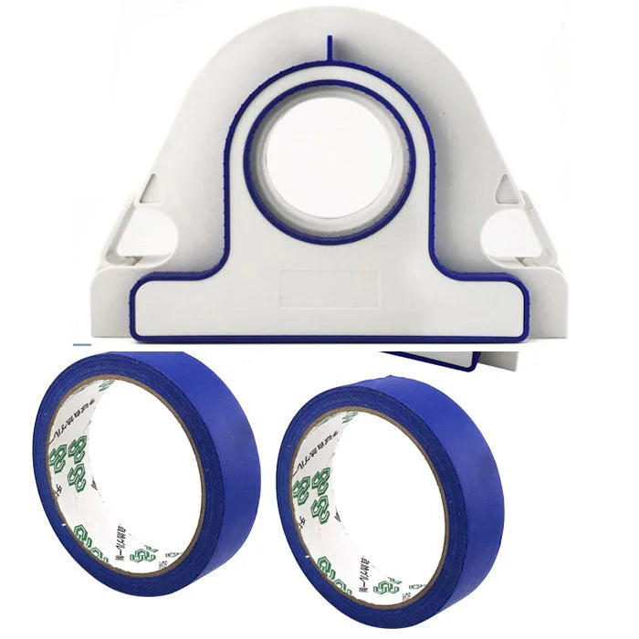 SHENGMEIYU Abdeckband-Abroller 25mm – Mit Cutter, für Fensterrahmen & Renovierung, Weiß oder Blau