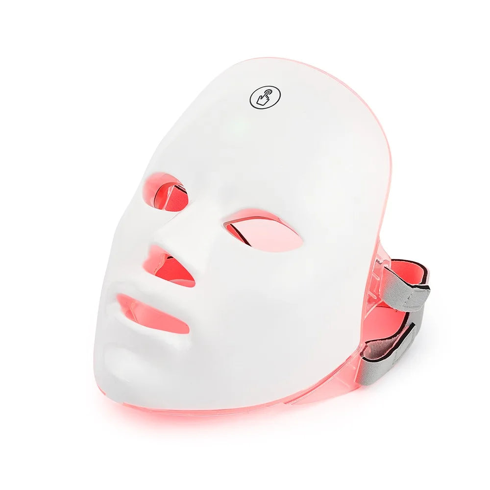 Wiederaufladbare LED-Gesichtsmaske, 7 Farben, LED-Photon-Schönheitsmaske, Hautverjüngung, Zuhause, Gesichtsstraffung, Aufhellung, Hautpflege, Schönheitsmaske