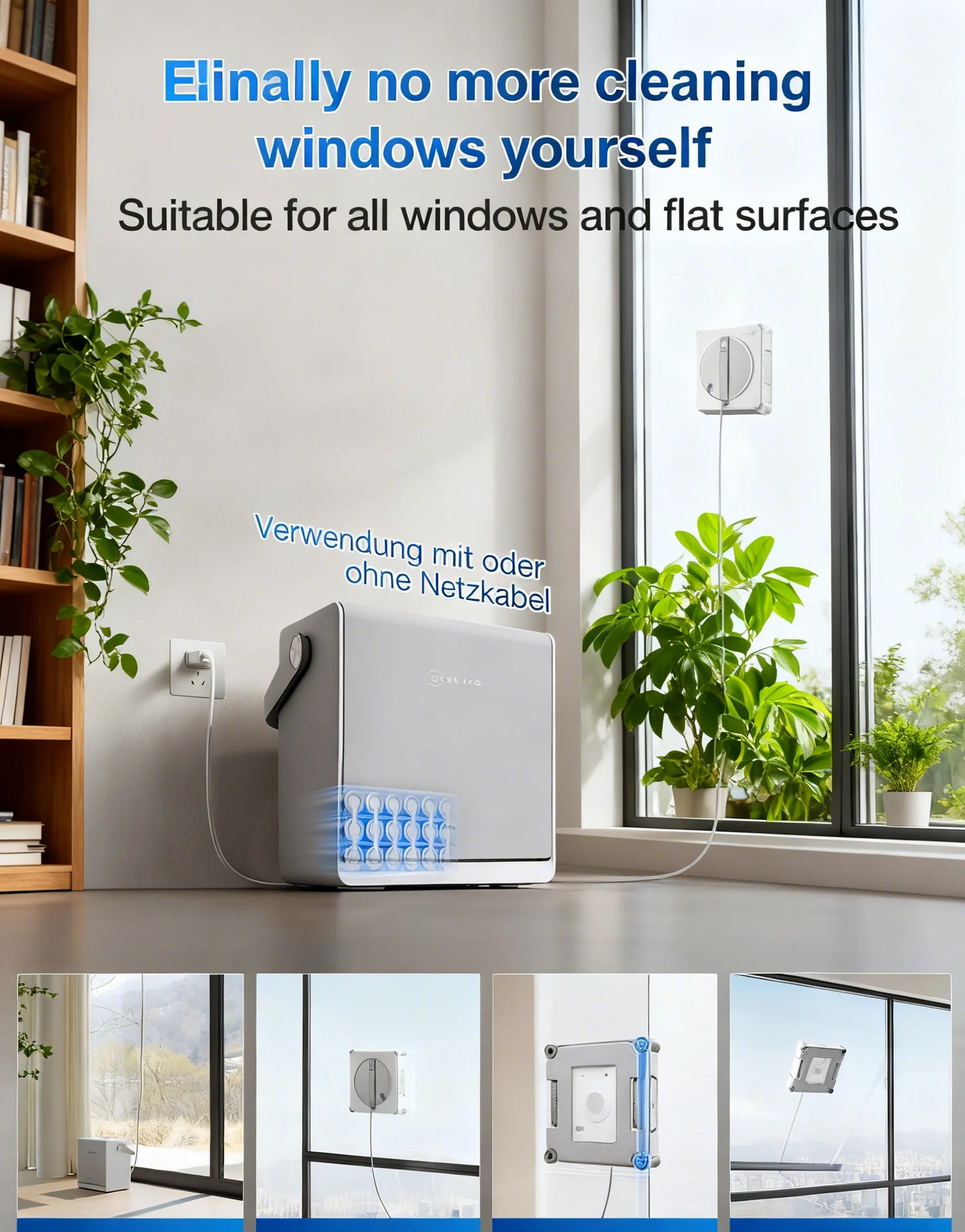 ECOVACS WINBOT W2S OMNI Kristallstaubsauger Roboter Fensterwascher Elektrische Fensterreinigungsmaschine AI Smart Home Appliance