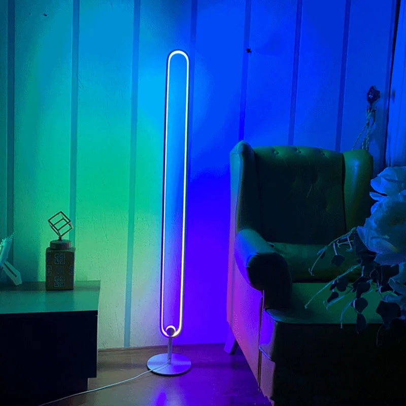 NEUE Moderne RGB Remote Minimalist LED Boden Lampen Bunte Alexa Stehend Lampe für Wohnzimmer decor Indoor Boden Lichter