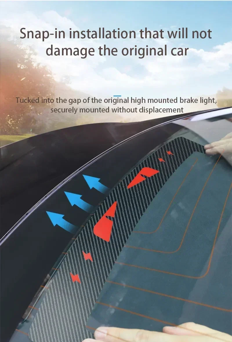 Neu 1 Stück Auto-Aufkleber für Tesla Model 3 Y, Rücklicht-Aufkleber, hochmontiertes Bremslicht, Projektionsbrett, oberes Rücklicht, Emblem-Aufkleber