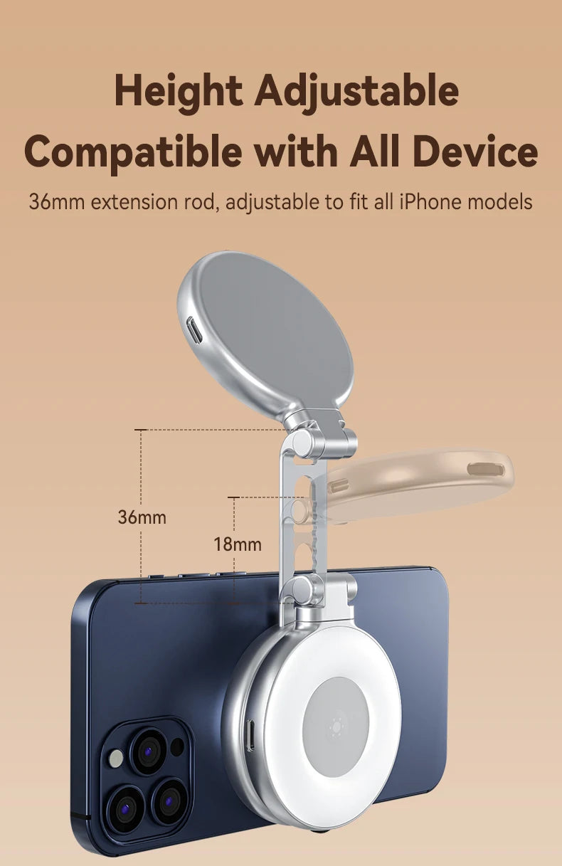 TELESIN- Smartphone Magnetisches Fülllicht, Mini-Selfie-Licht