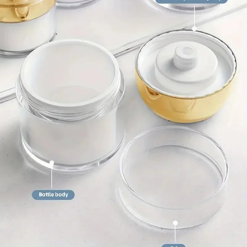 15/30/50ML Leere Airless Pumpe Jar Nachfüllbare Cremes Gele Lotionen Dispenser Creme Jar Vakuum Flasche Push-unten Pumpe Dispenser