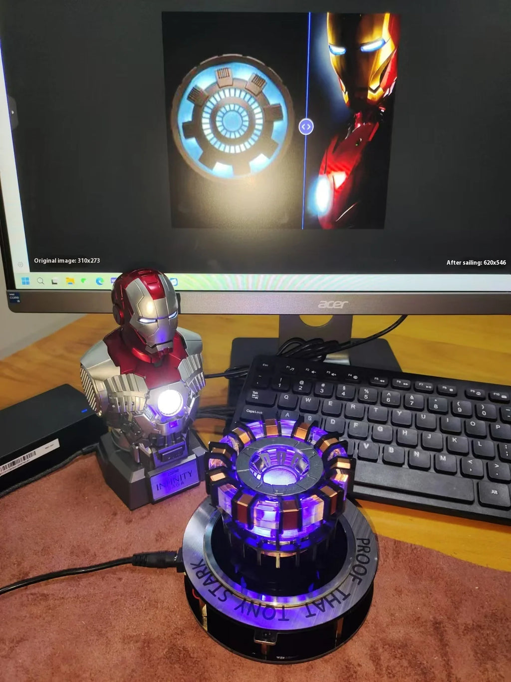 Kreatives Geschenk Black Tech Steel Floating Reactor Desktop-Dekoration Ornamente Neuheit Mk1 Actionfiguren zum Sammeln Spielzeug