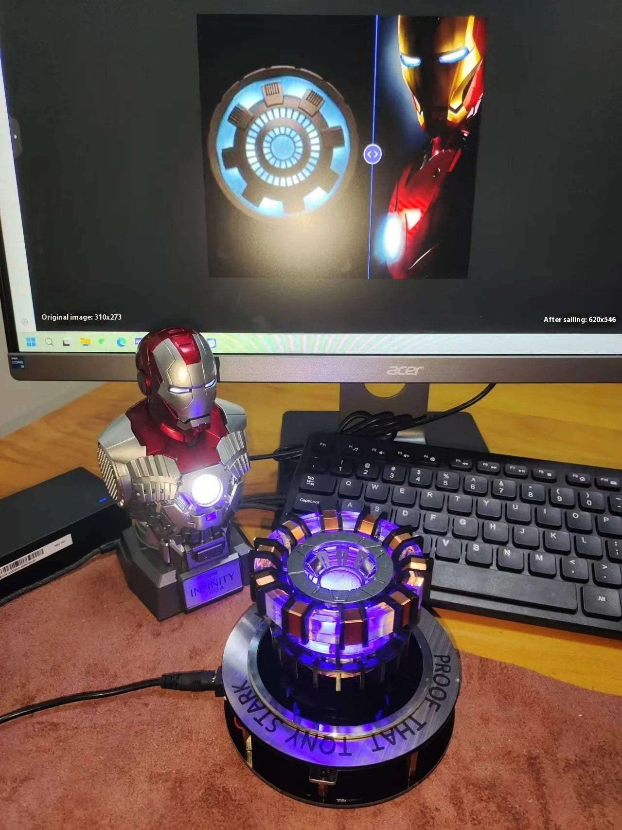 Kreatives Geschenk Black Tech Steel Floating Reactor Desktop-Dekoration Ornamente Neuheit Mk1 Actionfiguren zum Sammeln Spielzeug