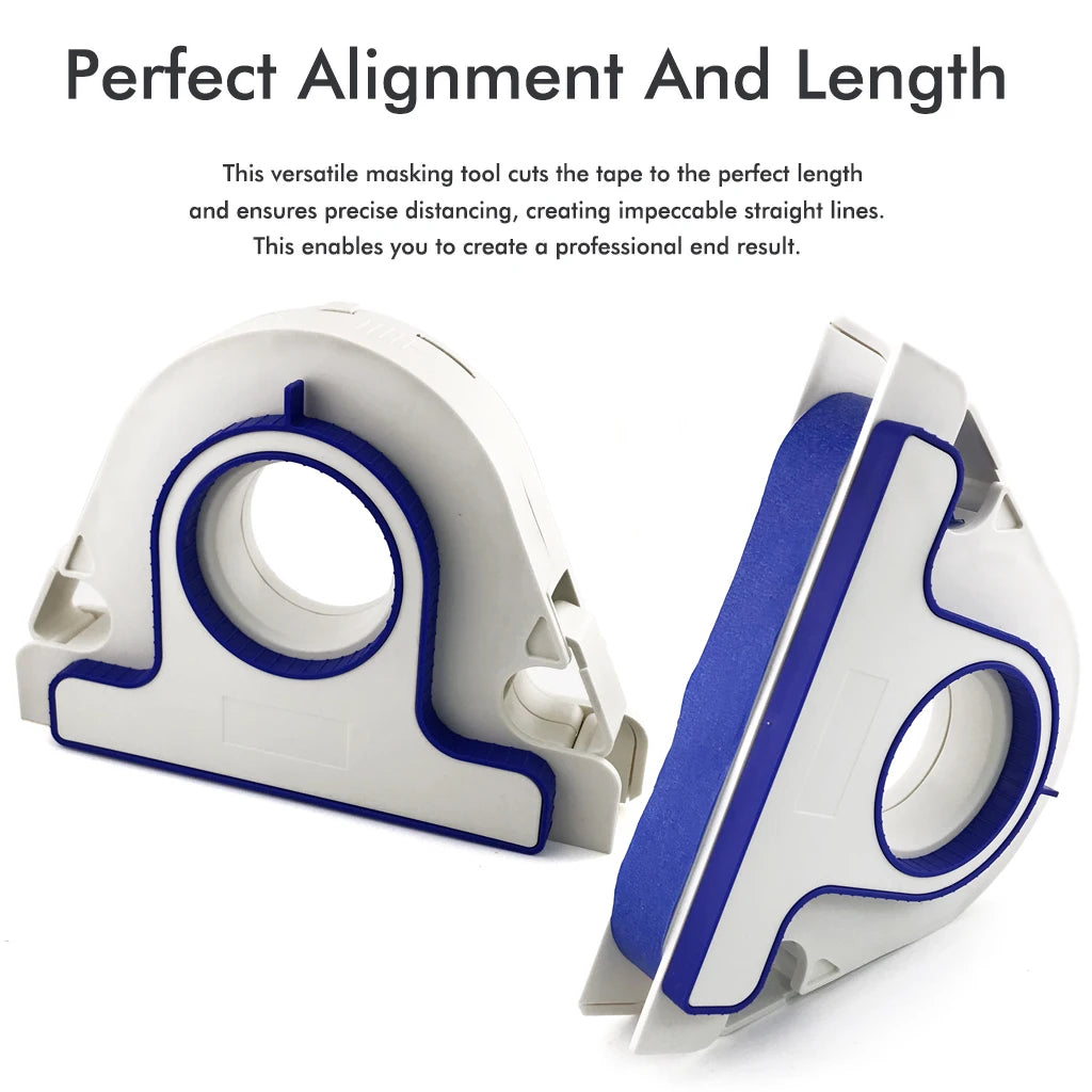 SHENGMEIYU Abdeckband-Abroller 25mm – Mit Cutter, für Fensterrahmen & Renovierung, Weiß oder Blau