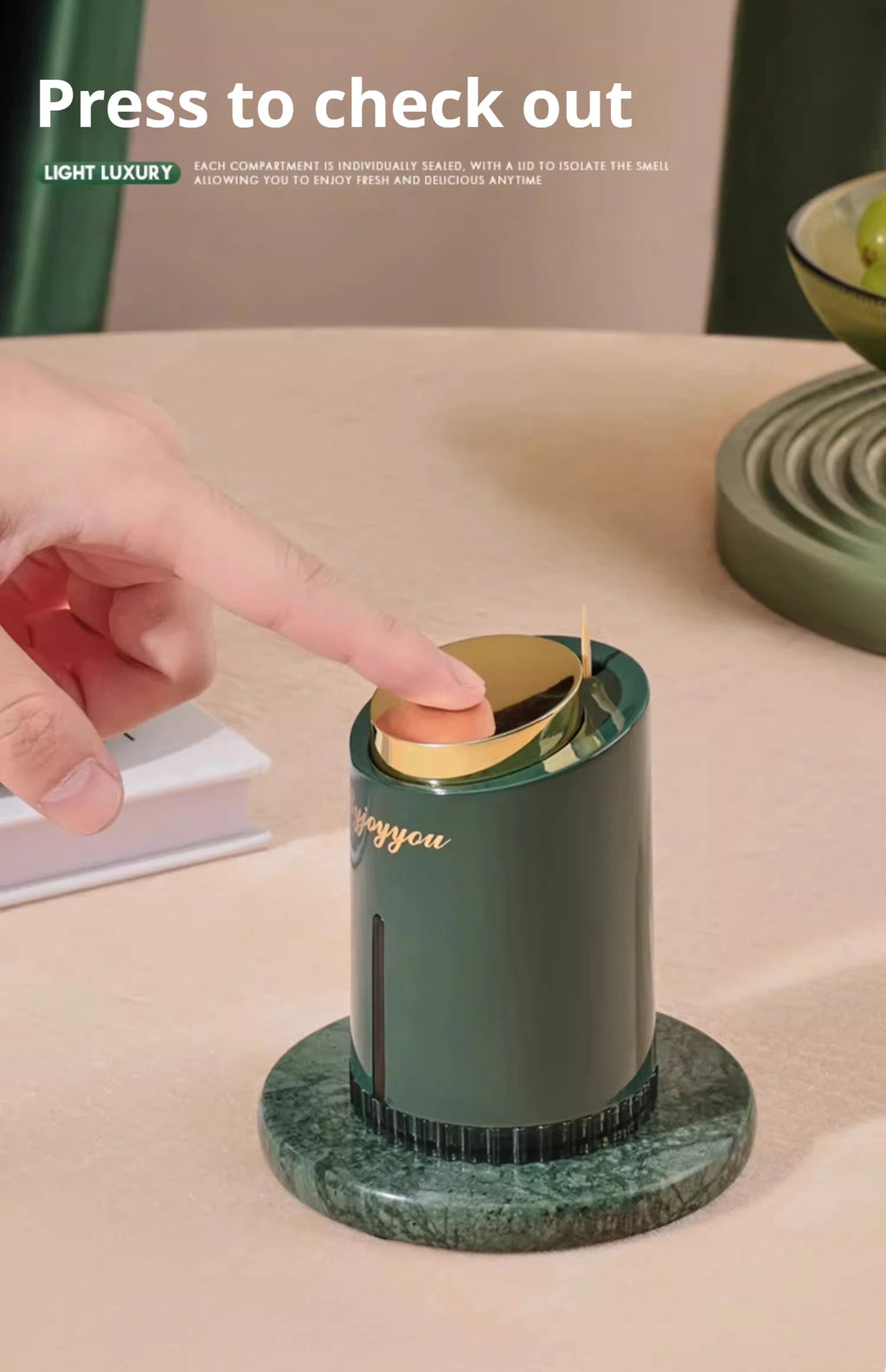 GIANXI Zahnstocherspender, umweltfreundliches Material, Presstyp, Zahnstocherhalter, Zuhause, geteiltes Design zur Aufbewahrung, Zahnstocherbox