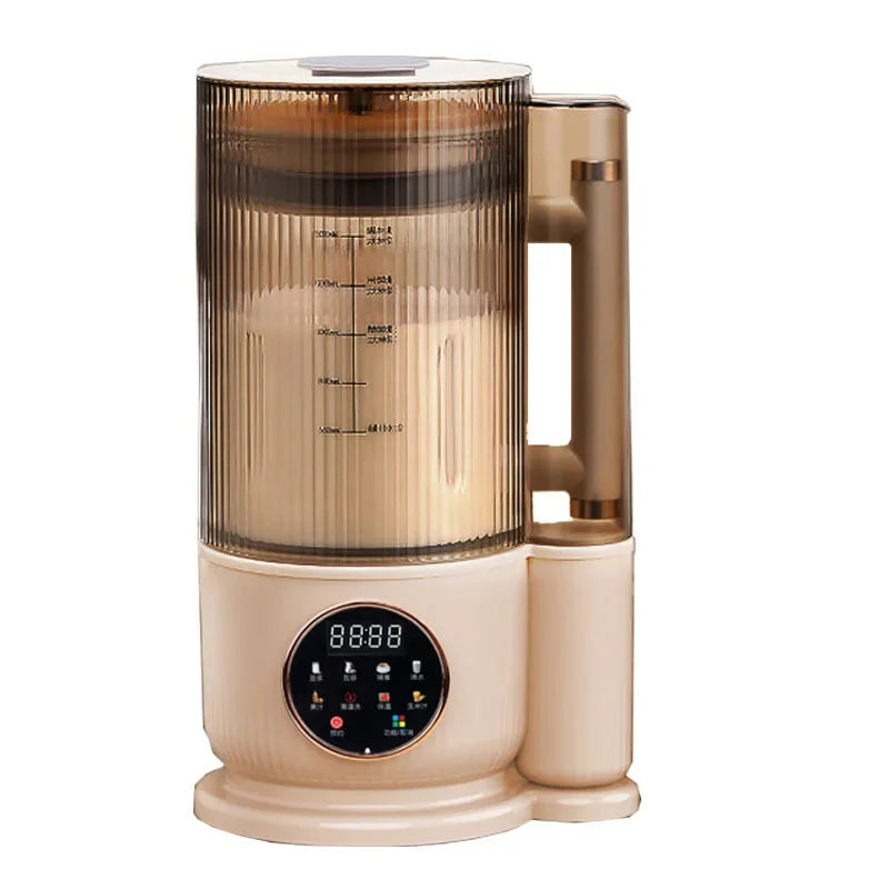 BALASHOV Multifunktions-Smoothie-Maker mit automatischer Sojamilcherhitzung, Eiswürfelrührfunktion und Saftzubereitung – Leiser Betrieb, Digitalanzeige