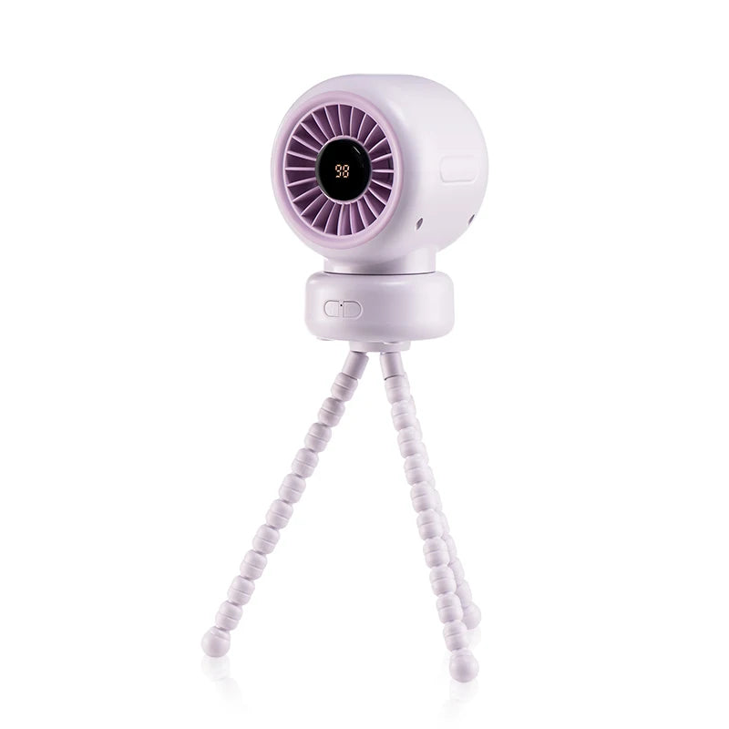 Tragbarer Clip-Ventilator mit Schwenkfunktion – USB/Batterie, 3 Stufen, 5 Schaufeln | Kinderwagen, Schreibtisch & Outdoor | CE & RoHS