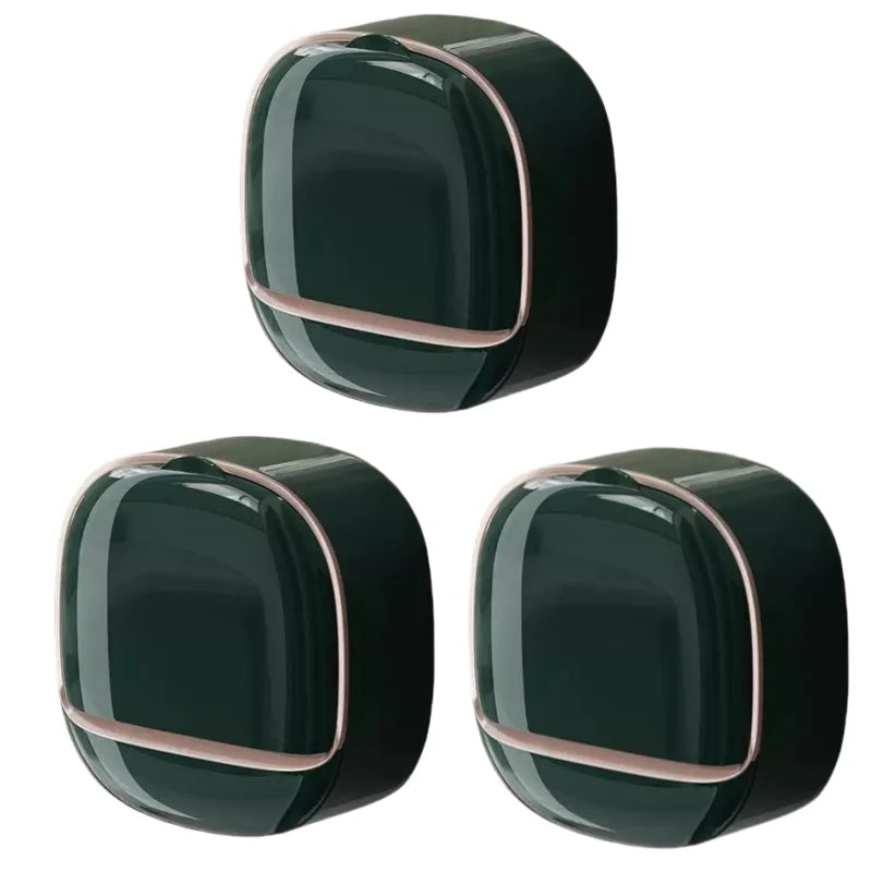Seifenbox mit Ablauf & Deckel – Wandmontage, wasserdicht, ABS, 3 Farben, 1–3 Stück