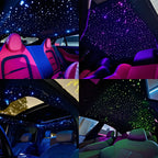VASTFIRE Starlight Auto-Ambientebeleuchtung – Glasfaser-Fußmatten, RGB-Lichtleiste & Faserlampen | App & Fernbedienung | CE & RoHS