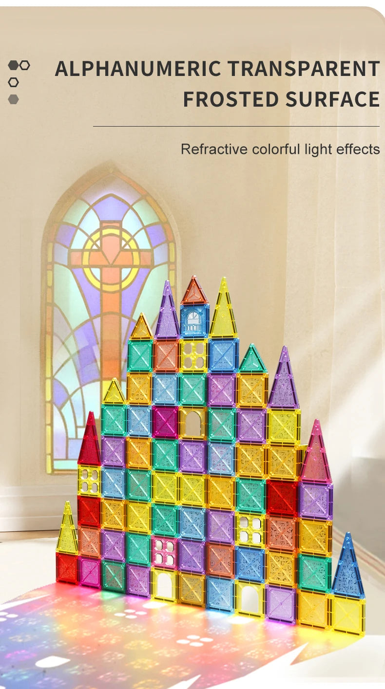 Magnetische Fliesen für Kinder im Alter von 3–5 Jahren, 4–8 Magnetspielzeug für 3 4 5 6 7 8+ Jahre alte Jungen, Mädchen, Kleinkinder, magnetische Bausteine, Vorschule