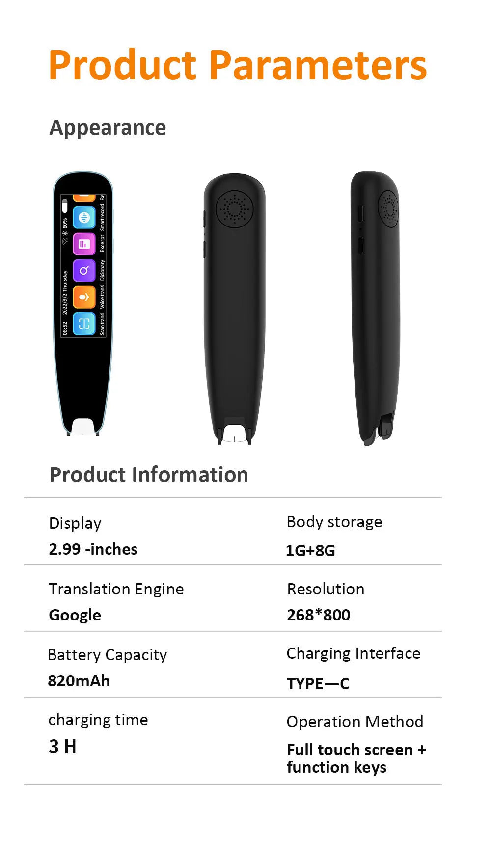 S6 Pro Smart Voice Scan Translator Pen Multifunktions-Übersetzung