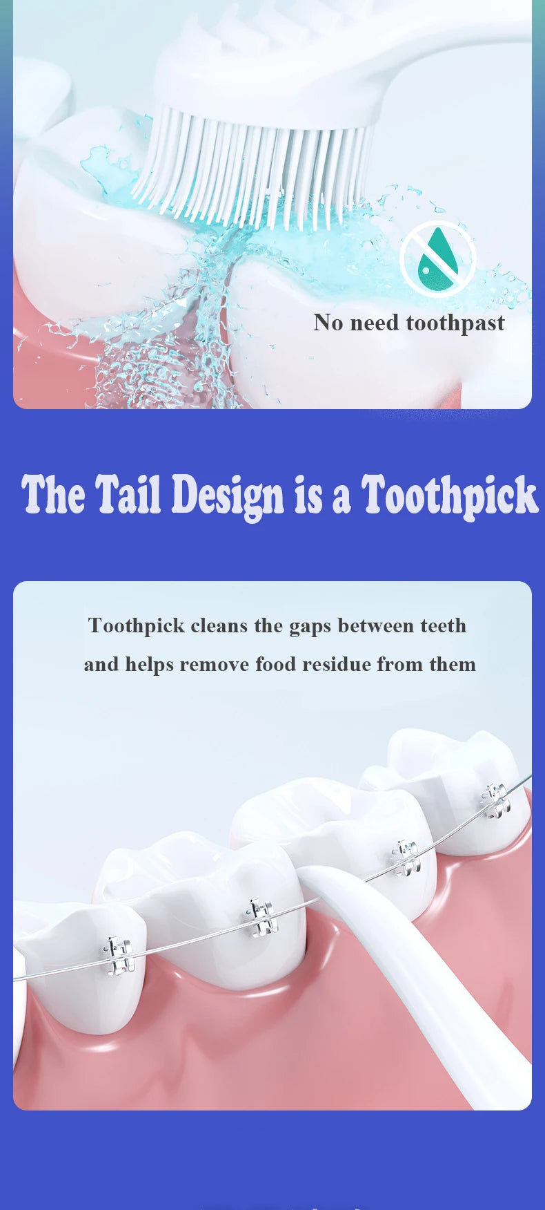 Mini-Zahnbürste mit Mund, Lufterfrischer, Perlen, Zahnstocher und Zungenschaber, 4-in-1, zum Entfernen von Mundgeruch, tragbares Mundpflege-Werkzeug, 1/20/24 Stück