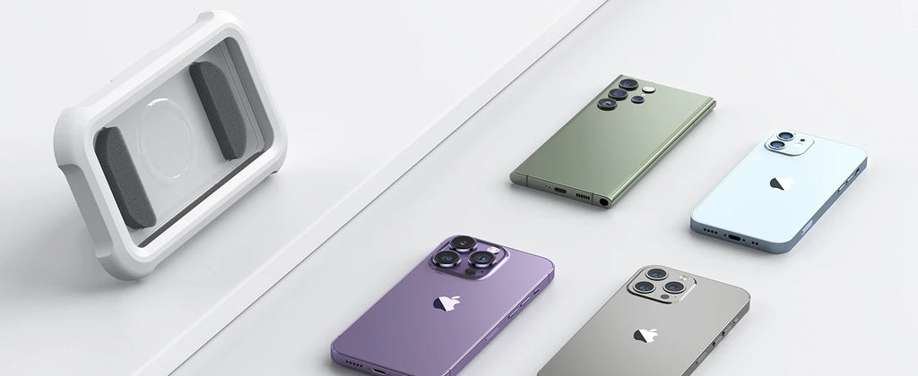 Wasserdichter Duschtelefonhalter mit 480 °   Drehbarer, winkelverstellbarer, wandmontierter Telefonhalter für Badezimmerküche, bis zu 6,8 I