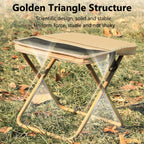 Outdoor-Klappstuhl mit Reißverschlusstasche und Netztasche, integrierter Aufbewahrungsstuhl, verschleißfest, für Picknick, Gartenarbeit, Grillen, Wandern