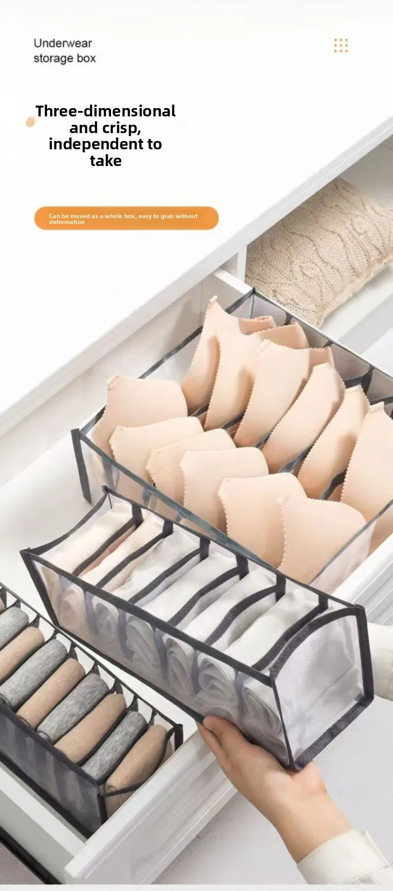 Organisateur de vêtements, boîte de rangement pour jeans, pantalons, armoire, tiroir, organisateur pour sous-vêtements, soutien-gorge, cravates, t-shirts, chaussettes