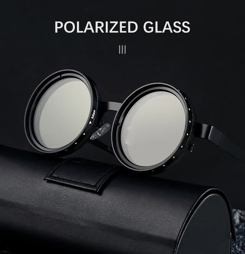 Ah-Mee ND2-400 Sonnenbrille – Polarisiert, 9 Stufen, UV400, Punk-Stil, Unisex
