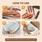 Elektrischer Handmassager mit Luftkompression – 5 Stufen, Wärmefunktion, Vibration, CE