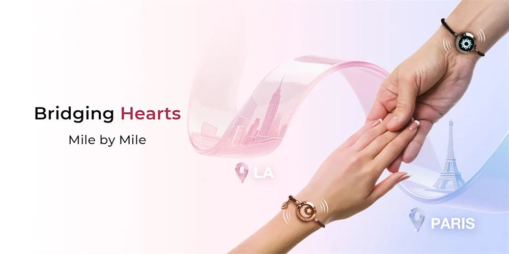 Totwoo Smart Paar-Armband – Fernverbindung, Leuchten & Vibration, 10 Stile