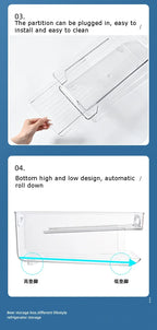 Stapelbarer Kühlschrank-Organizer, Behälter, Pop-Soda-Dosenspender, Getränkehalter für Kühlschrank, durchsichtiges Kunststoff-Aufbewahrungsregal für Lebensmittel in Dosen