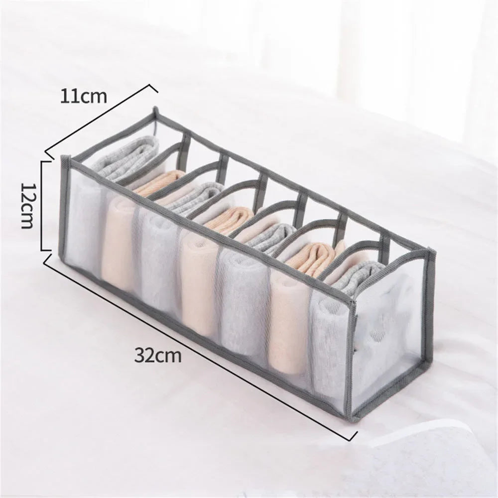 Kleider-Organizer, Jeans- und Hosen-Aufbewahrungsbox, Kleiderschrank-Schubladen-Organizer für Unterwäsche, BHs, Krawatten, T-Shirts und Socken, Organisationssystem