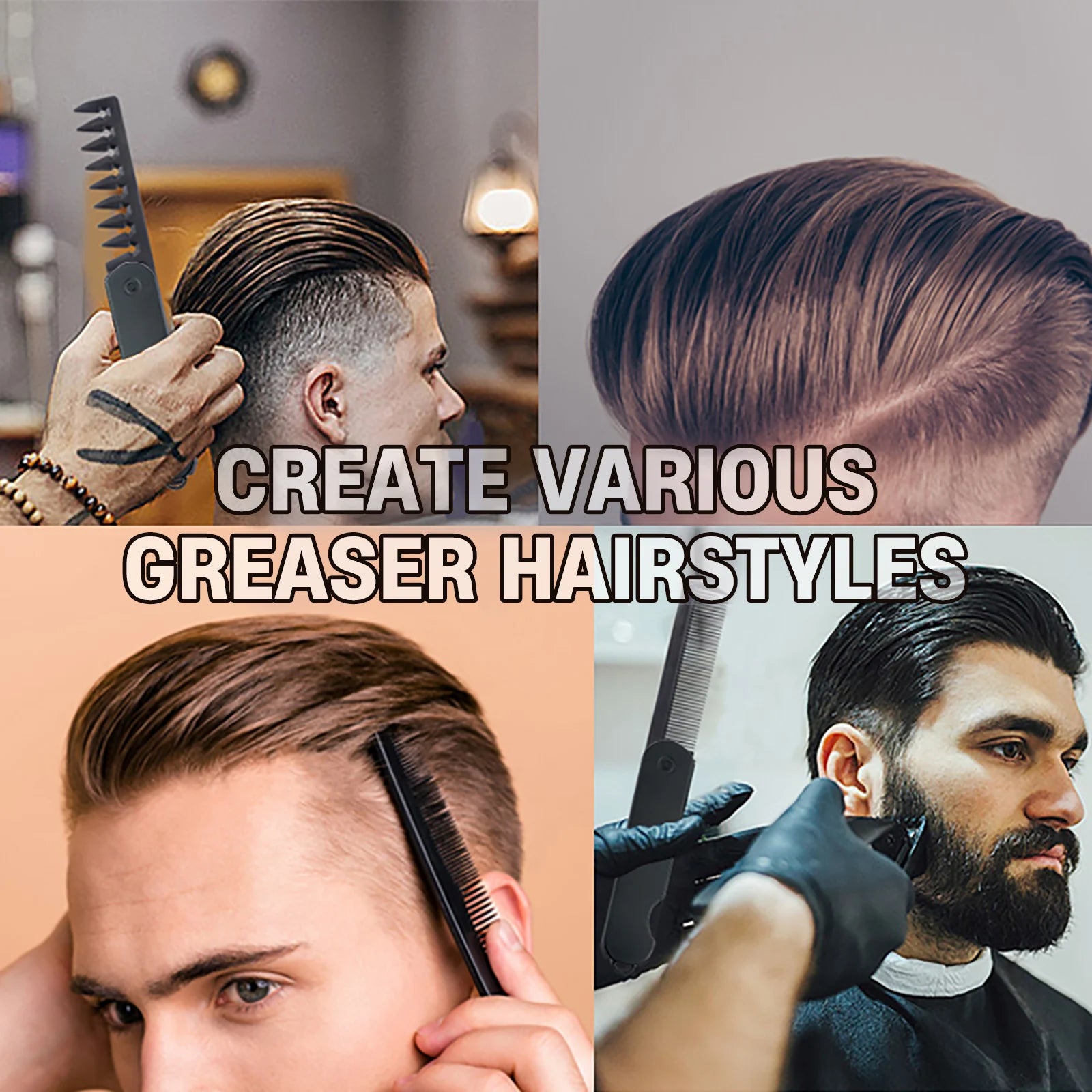 Neue 1/2/3 in 1 Tasche Klapp Kämme Kunststoff Breite Zahn Öl Kopf Kamm Bart Kämmen Barber Clipper kamm Salon Haar Styling Werkzeuge