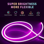 30 m/20 m flexible LED-Neon-Lichterkette mit App/Fernbedienung, IP65-RGB-Lichterkette für den Außenbereich, Musiksynchronisierung für Räume, Pool, Garten
