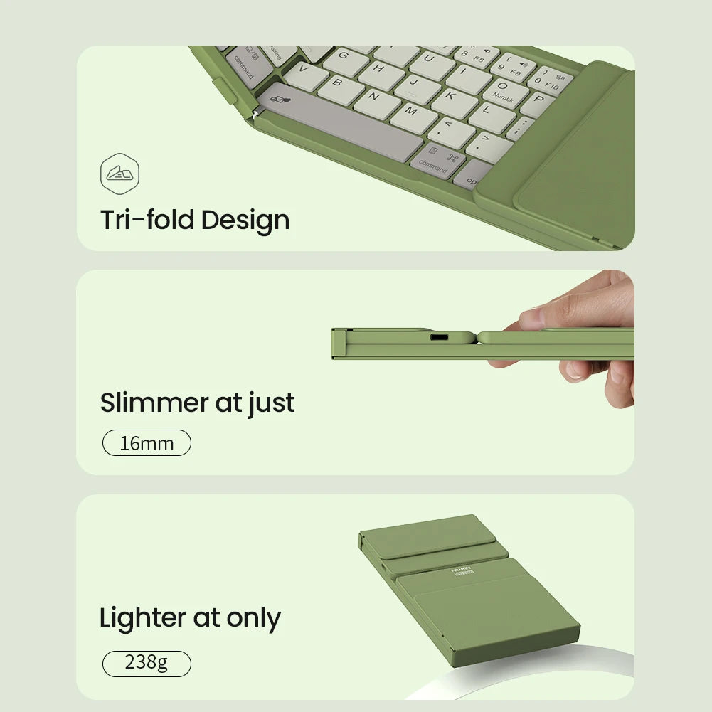 NILLKIN Klappbare Bluetooth-Spieltastatur, kabellos, iPad, Handy, Tablet, universelles Notebook, kompakt, tragbar, Gaming-Tastatur