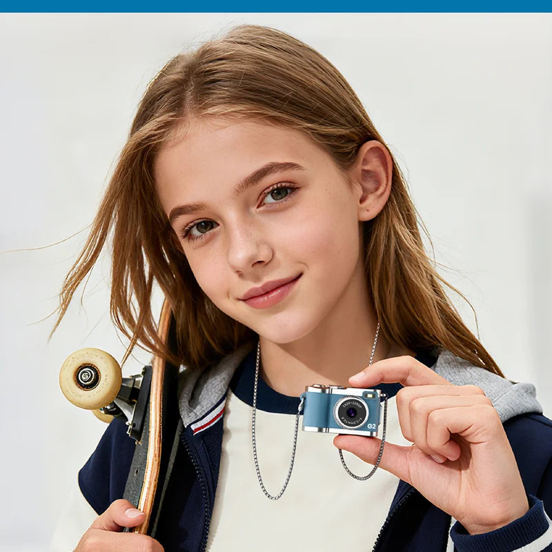 Mini-Daumenkamera, Retro-Digitalkamera, 1080P, Video, tragbar, Reise-Vlog, Anti-Shake-Kamera, unterstützt SD-Karte mit Bildschirm für Kinder