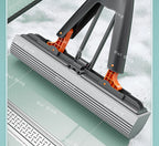 Gepresster selbstentleerender Gummi-Baumwollmopp, freihändiger magischer selbstreinigender Flachmopp, wiederverwendbarer Schwamm, Haushalts-Bodenreinigungswerkzeug