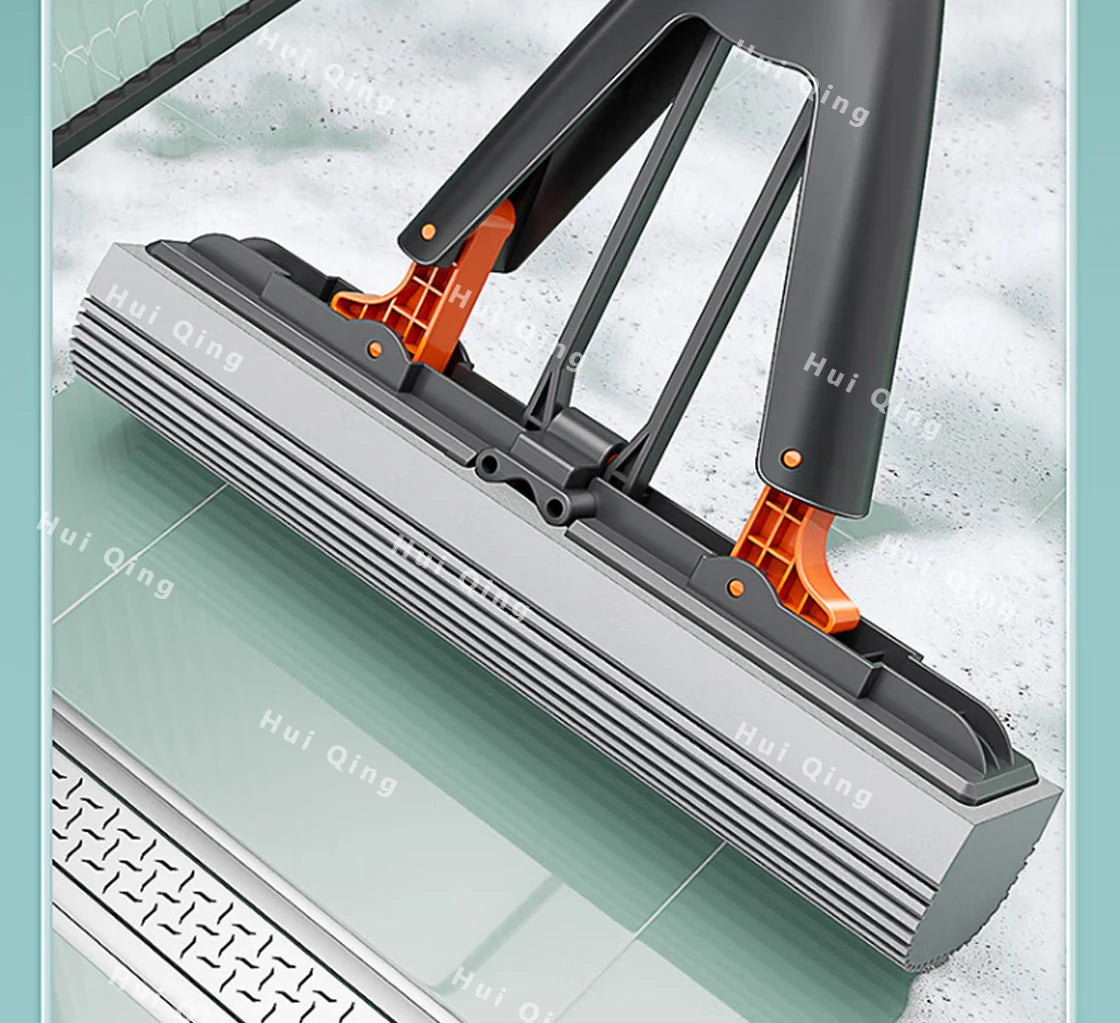 Gepresster selbstentleerender Gummi-Baumwollmopp, freihändiger magischer selbstreinigender Flachmopp, wiederverwendbarer Schwamm, Haushalts-Bodenreinigungswerkzeug