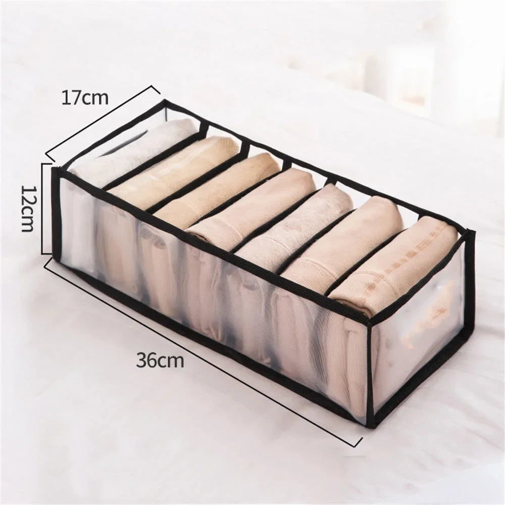 Kleider-Organizer, Jeans- und Hosen-Aufbewahrungsbox, Kleiderschrank-Schubladen-Organizer für Unterwäsche, BHs, Krawatten, T-Shirts und Socken, Organisationssystem