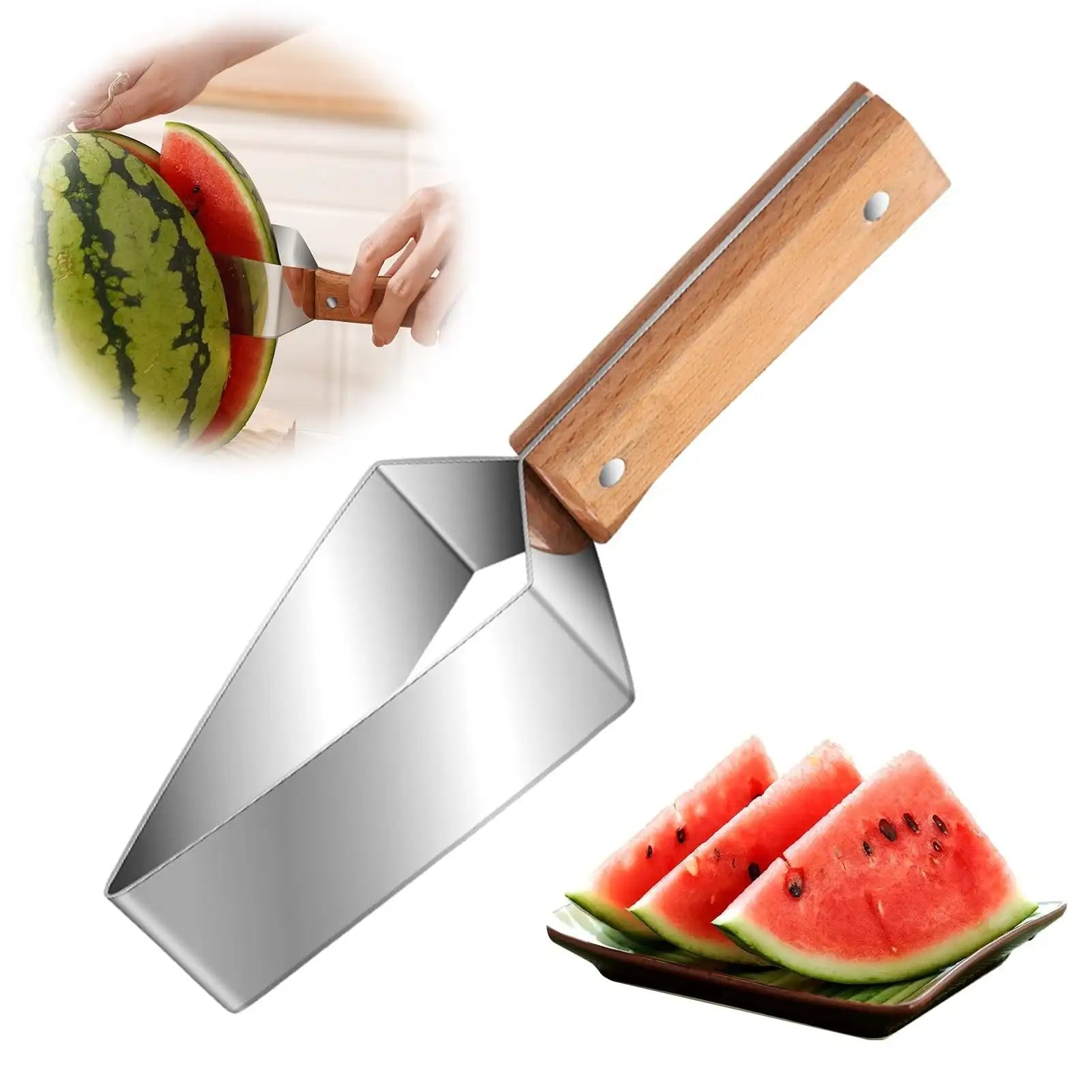 Edelstahl Wassermelone Slicer Dreieck Wassermelone Cutter Küche Obst Messer Slicer Melone Teiler Obst und Gemüse Werkzeug