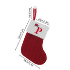 Weihnachtsstrumpf Stricken Schneeflocke Buchstaben Socken Weihnachtsdekoration für Zuhause Weihnachten Alphabet Stricksocke Neujahrsgeschenk