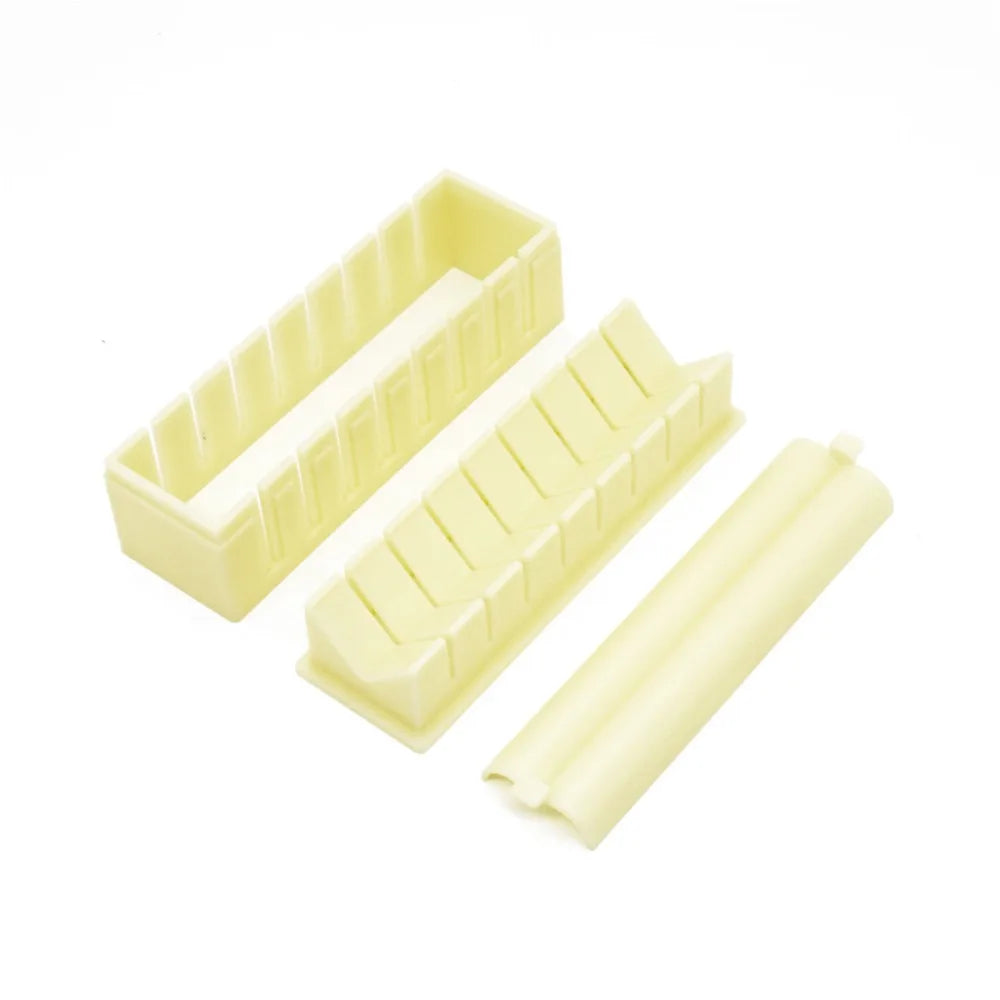 Neue 3 stücke Sushi Maker Ausrüstung Kit Kunststoff Kimbap Sushi Rollen Form Runde Quadratische Herz-förmigen Sushi, Der Werkzeuge kuchen Rolle Form
