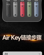 Schlüssel-Organizer funktioniert mit Apple Find My, integrierten Airtag-Chips, fasst 2–6 Schlüssel, Auto-Schlüsselanhänger mit GPS-Tracker, (nur iOS)